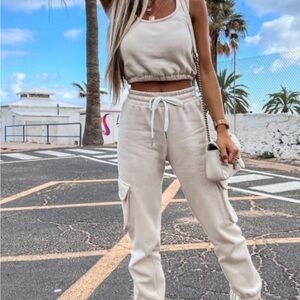 Womens Cream 2 pc Outfit